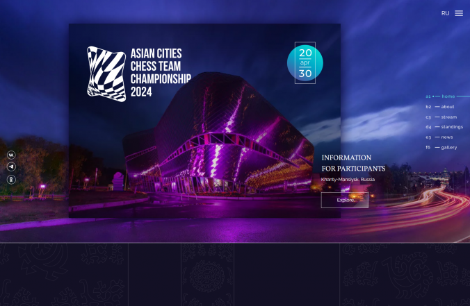 Запуск эксклюзивного сайта Командного чемпионата азиатских городов по шахматам 2024 в Ханты-Мансийске